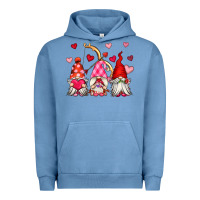 Pigment Pebble Blue valentine's day gnomes Urban Hoodie - OliviaCreatesArt