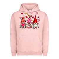 Pigment Salmon valentine's day gnomes Urban Hoodie - OliviaCreatesArt