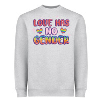 Heather Grey love no gender Heavyweight Sweatshirt - MaliasSmallBusiness