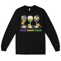 Black drink drank drunk Long Sleeve Tee - MaliasSmallBusiness