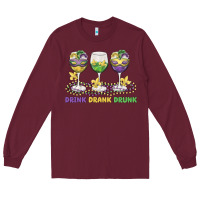 Burgundy drink drank drunk Long Sleeve Tee - MaliasSmallBusiness