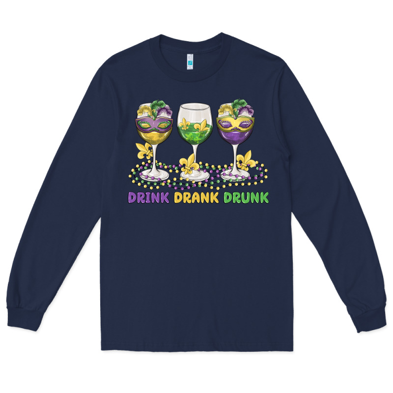 Drink Drank Drunk Long Sleeve Tee by MaliasSmallBusiness | Teevron