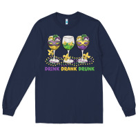 Navy drink drank drunk Long Sleeve Tee - MaliasSmallBusiness