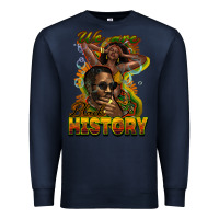 Navy we are black history Premium Sweatshirt - NancyCooperArtShop
