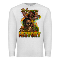 Oatmeal Heather we are black history Premium Sweatshirt - NancyCooperArtShop