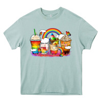 Arona rainbow coffee cups Heavy Core Tee - Zillion Design Studio
