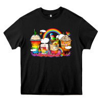 Black rainbow coffee cups Heavy Core Tee - Zillion Design Studio