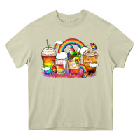 Mossy rainbow coffee cups Heavy Core Tee - Zillion Design Studio