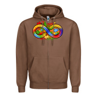 Chestnut infinity symbol autism Zipper Hoodie - LillyAllenDesigns