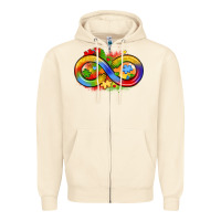 Sandshell infinity symbol autism Zipper Hoodie - LillyAllenDesigns