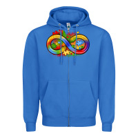 True Royal infinity symbol autism Zipper Hoodie - LillyAllenDesigns