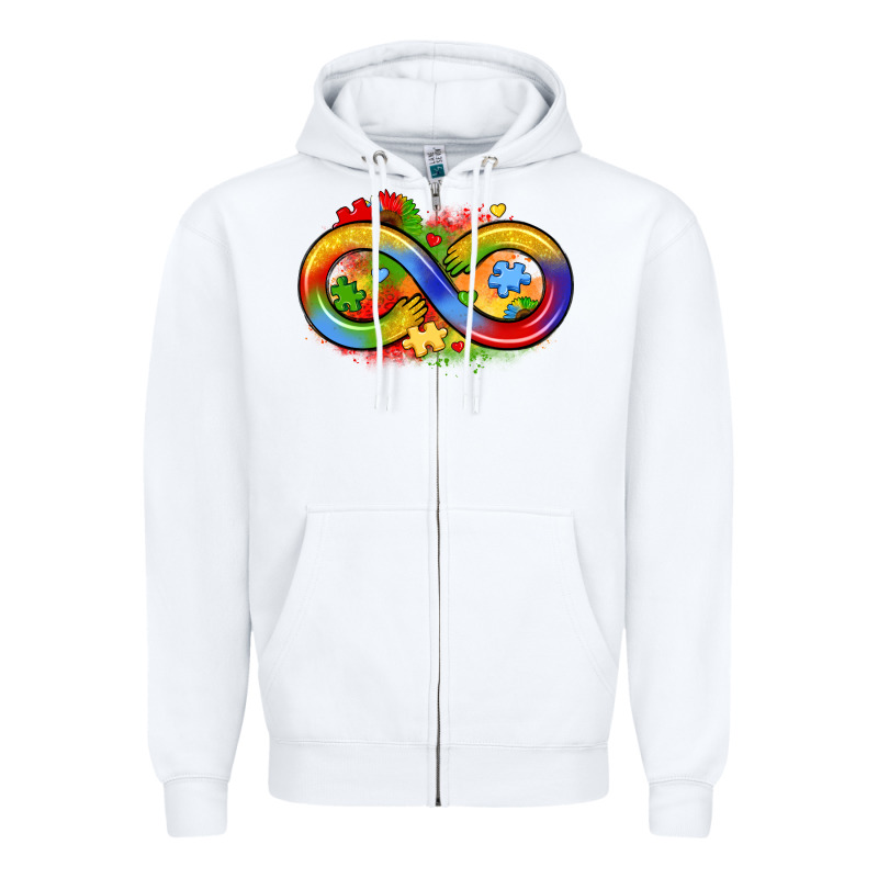Infinity Symbol Autism Zipper Hoodie by LillyAllenDesigns | Teevron