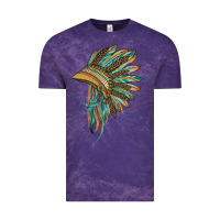 Cloud Purple indian leopard headdress blue Vintage Tee - BarkalooDesign