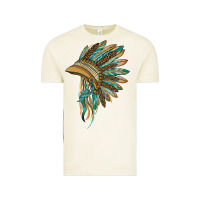 Vintage Arctic indian leopard headdress blue Vintage Tee - BarkalooDesign