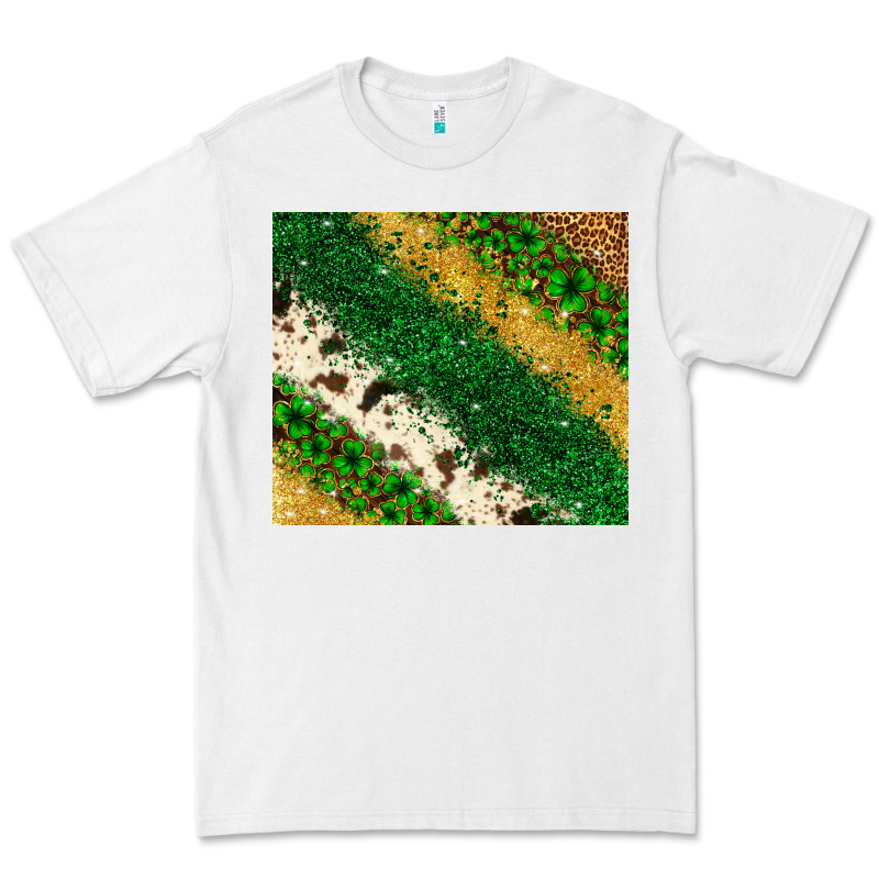 St. Patrick's Day Leopard Cowhide Glitter Tumbler Premium Tee by Neo Western | Teevron