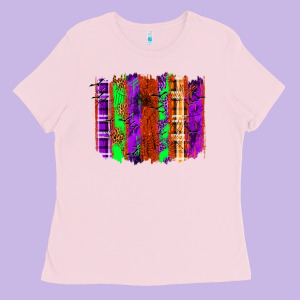 Halloween Brushstrokes Ladies Tee Designed By Texasbilliewilder