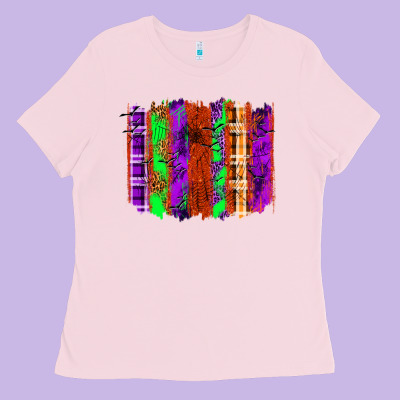 Halloween Brushstrokes Ladies Tee Designed By Texasbilliewilder