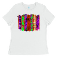 White Halloween Brushstrokes Ladies Tee - texasbilliewilder