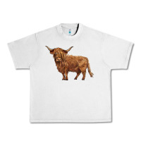Lunar Rock highland cow Urban Heavy Tee - BarkalooDesign