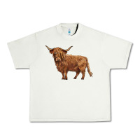 Pistachio highland cow Urban Heavy Tee - BarkalooDesign