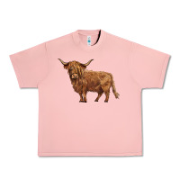 Salmon highland cow Urban Heavy Tee - BarkalooDesign