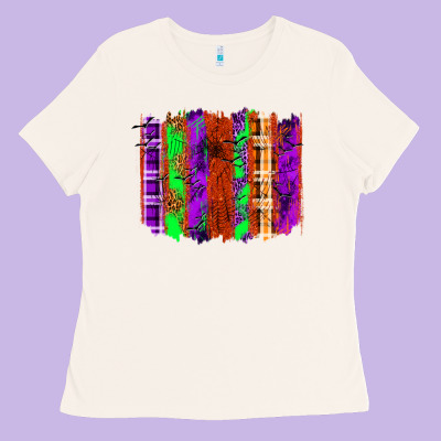 Halloween Brushstrokes Ladies Tee Designed By Texasbilliewilder