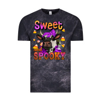 Cloud Black sweet and spooky halloween cow Vintage Tee - Jasminsmagicworld