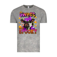 Cloud Rock sweet and spooky halloween cow Vintage Tee - Jasminsmagicworld