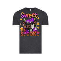 Vintage Black sweet and spooky halloween cow Vintage Tee - Jasminsmagicworld