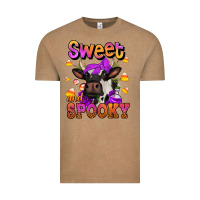 Vintage Coffee sweet and spooky halloween cow Vintage Tee - Jasminsmagicworld