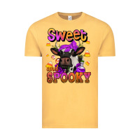 Vintage Mustard sweet and spooky halloween cow Vintage Tee - Jasminsmagicworld