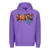 Purple camp life Premium Hoodie - JahusDesignShop