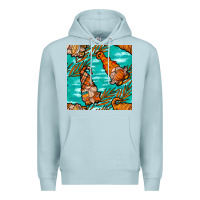 Blue Mist Fall gnomes Premium Hoodie - NancyCooperArtShop