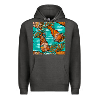 Charcoal Heather Fall gnomes Premium Hoodie - NancyCooperArtShop