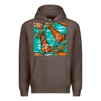 Coffee Fall gnomes Premium Hoodie - NancyCooperArtShop