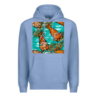 Colony Blue Fall gnomes Premium Hoodie - NancyCooperArtShop