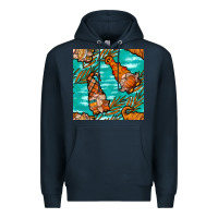 Navy Fall gnomes Premium Hoodie - NancyCooperArtShop