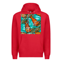 Red Fall gnomes Premium Hoodie - NancyCooperArtShop