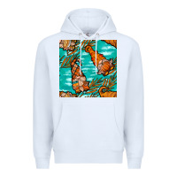White Fall gnomes Premium Hoodie - NancyCooperArtShop
