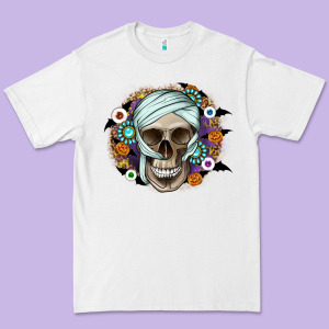 Halloween Skeleton Premium Tee Designed By Cowhidedigitalart