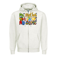 Oatmeal Heather my brother is au some Zipper Hoodie - LillyAllenDesigns