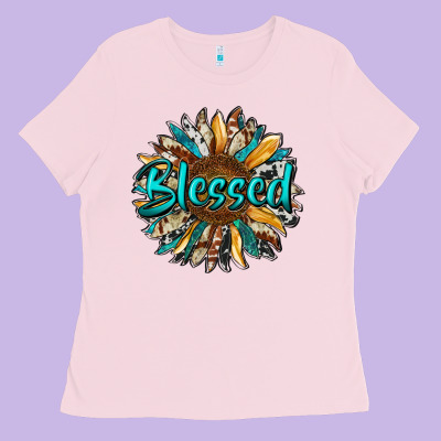 Blessed Sunflower Ladies Tee Designed By Ranaportraitstore