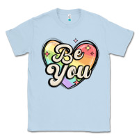 Dusty Blue be you Classic Tee - MaliasSmallBusiness
