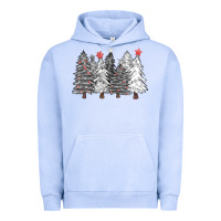 Pigment Grape Ice black and white christmas trees with lights Urban Hoodie - FaDigitalArtStudio