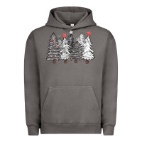Pigment Tornado black and white christmas trees with lights Urban Hoodie - FaDigitalArtStudio