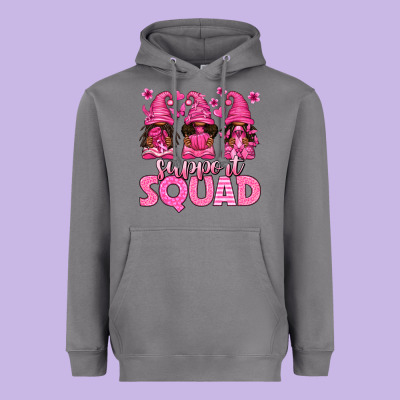 Breast Cancer Afro Gnomies Support Squad Heavyweight Hoodie Designed By Texasbilliewilder