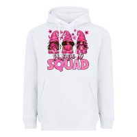 White breast cancer afro gnomies support squad Heavyweight Hoodie - texasbilliewilder