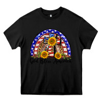 Black god bless america  rainbow Heavy Core Tee - BarkalooDesign