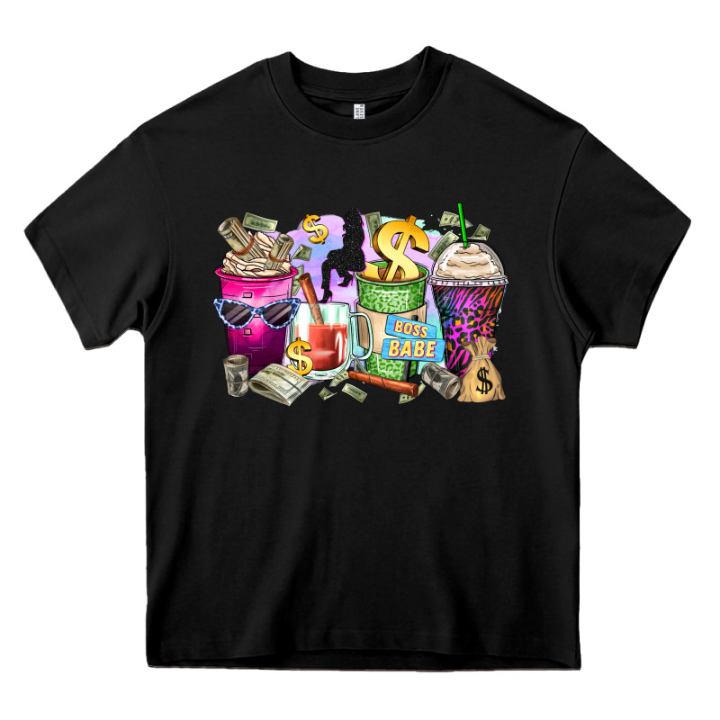 Boss Babe Coffee Cups Heavy Core Tee by Zillion Design Studio | Teevron