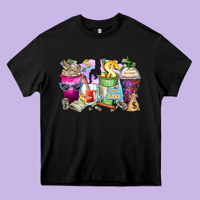Boss Babe Coffee Cups Heavy Core Tee Designed By Zillion Design Studio